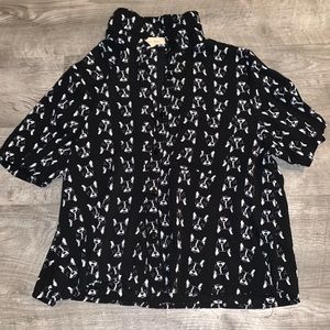 Adorable Dog Pattern Button-Down